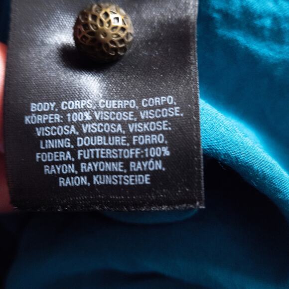 Maeve Floral Midi Dress Size 16 Teal Mod Getaway Botanical Maximalist - Picture 8 of 10